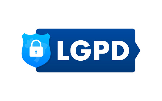 LGPD, Brazilian Data Protection Authority DPA. General Data Protection Law. Vector stock illustration