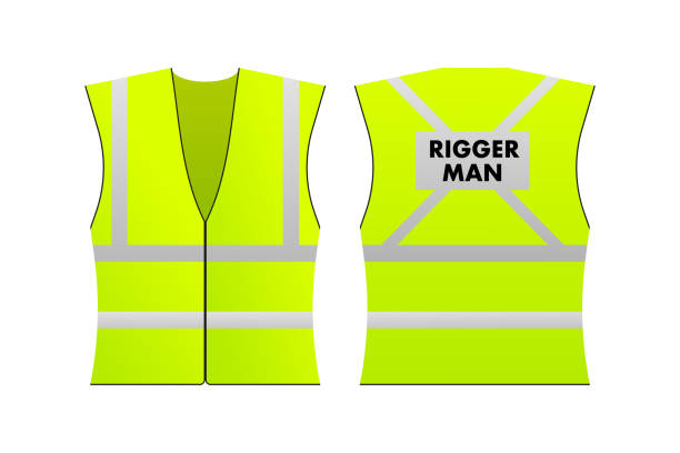 istock Yellow reflective rigger man vest for people. Security safety. Vector stock illustration 1406072904