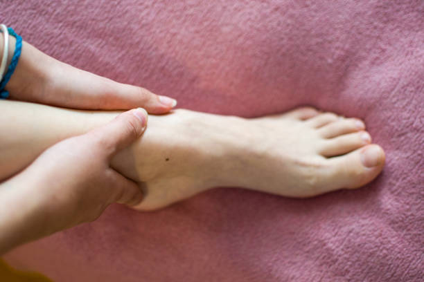 Ankle pain stock photo