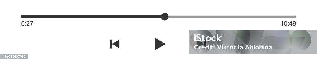 Audio Loading Bar Loading Bar With Time Slider Play Rewind And Fast Forward Buttons Media ...