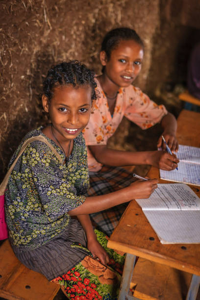 istock African little girl is learning Amharic language 1406085217