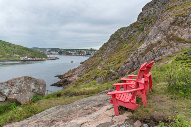 Morning view of Cabot Tower on Signal Hill above the city of St. John’s