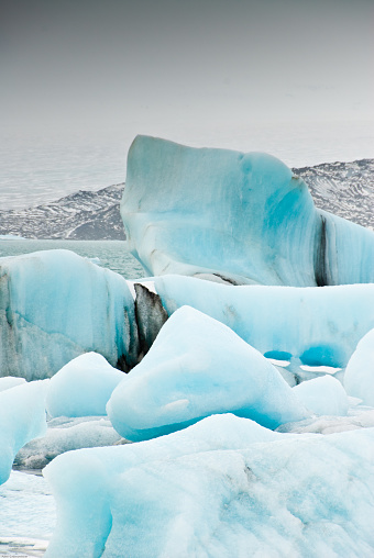 Iceberg in Jökulsárlón a glacial lagoon, bordering Vatnajökull National Park in southeastern Iceland.
