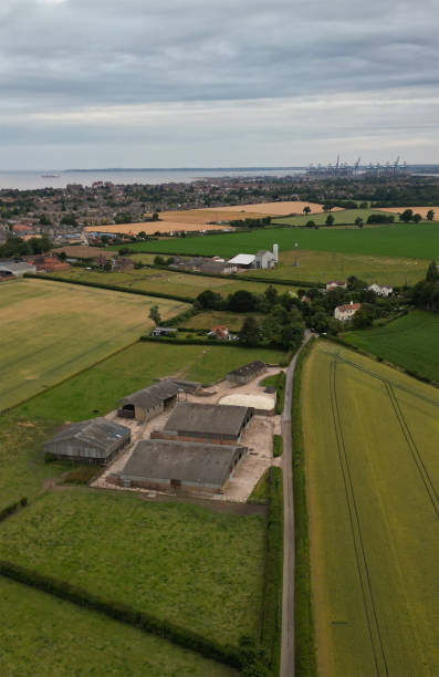istock Suffolk countryside Aerial portrait 1406088956
