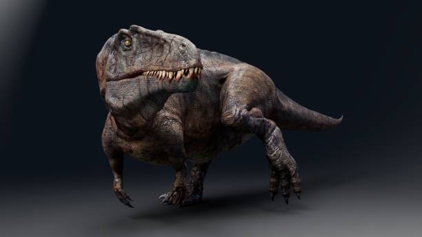 istock Acrocanthosaurus dinosaur , of background. 3d rendering 1406092991