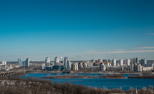 This photo was taken at capital city of Ukraine in winter 2020