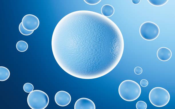 istock Lots of dissociative blue cells, 3d rendering. 1406118239
