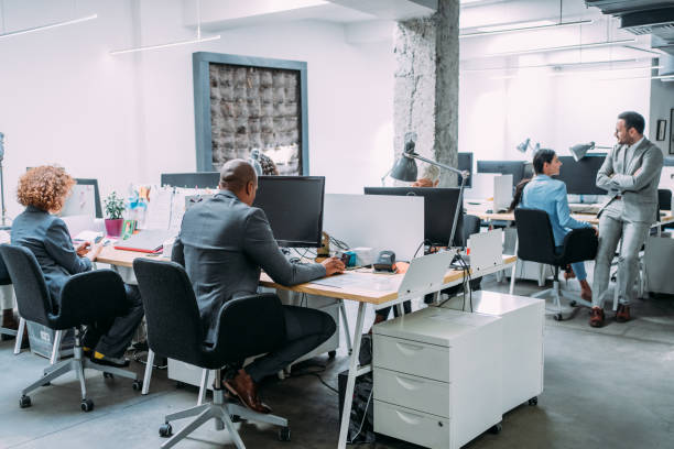 istock Business people working at a modern office. 1406122833