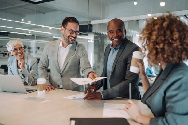 istock Business persons on meeting in the office. 1406122836
