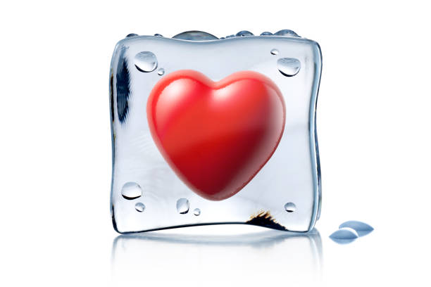 istock Heart frozen in an ice cube 1406134112