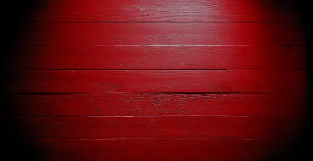 Photo of Red wood planks background