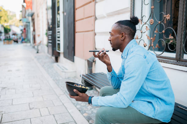 istock Eating a take out food outdoors 1406146325