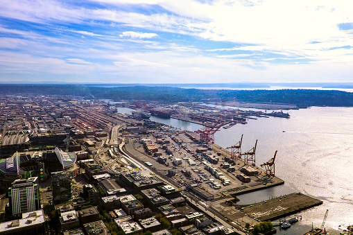 Seattle, USA, August 31 2018 The Port of Seattle USA