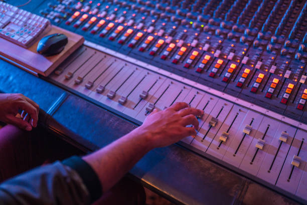 istock Man Operating With Sound Recording Studio Mixer 1406156701
