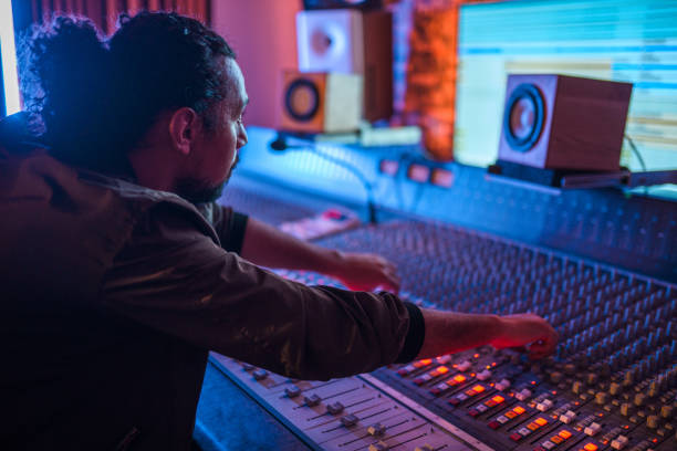 istock Man Operating With Sound Recording Studio Mixer 1406156775