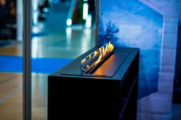 fireplace in living room
