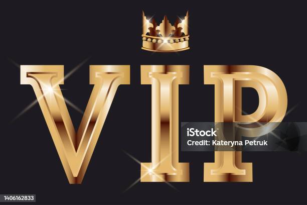 Vip Royalty Golden 3d Text With Royal Crown Vip Background Template Modern Luxury ...