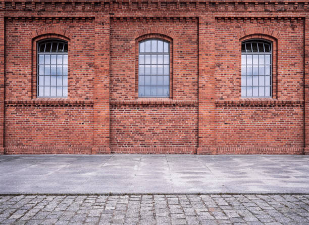 Old, empty industrial building stock photo