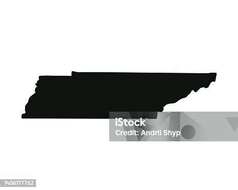 istock US state map. Tennessee silhouette symbol. Vector illustration 1406177762