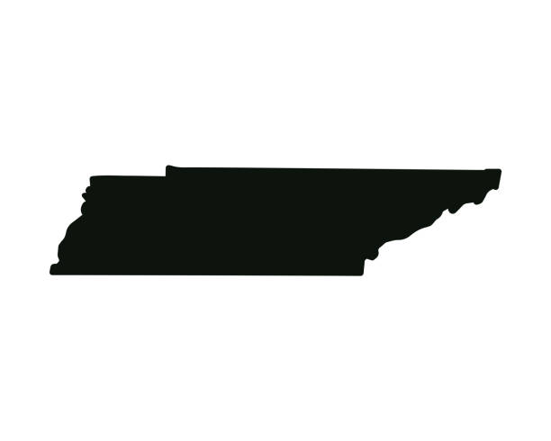 US state map. Tennessee silhouette symbol. Vector illustration向量藝術插圖