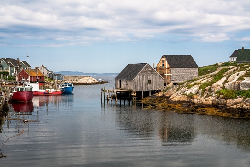 A view of small village Peggy's Cove in Nova Scotia, Canada