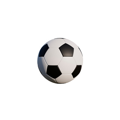 Soccer balls at different angles and in different colors on white background. Football Concept.