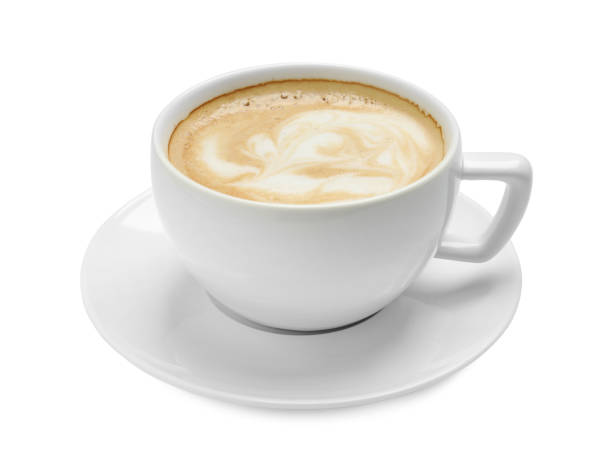 istock Cup of hot coffee isolated on white 1406183907
