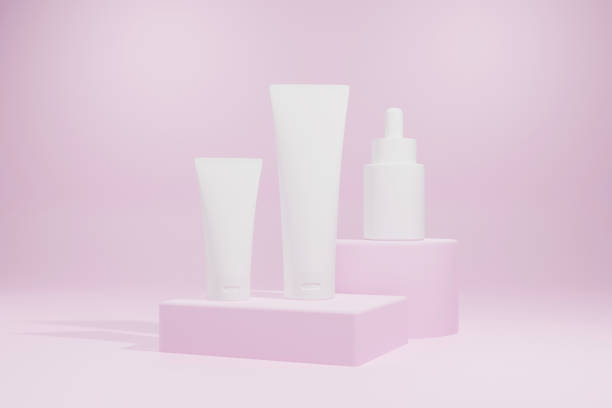 istock podium background minimal scene with geometric platform. 3d rendering with podium. stand to show cosmetic products. Stage showcase on pedestal modern 3d studio pink pastel 1406188330