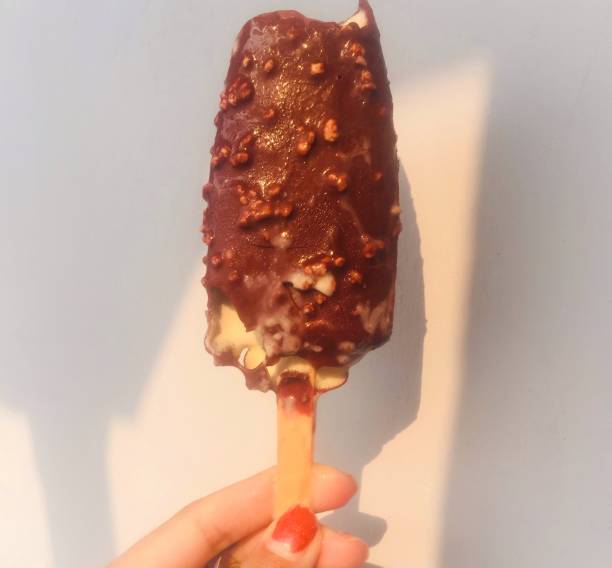 istock Ice cream chocolate is melting. 1406188891