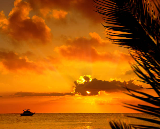 Seascape during sunset in Sarasota, Florida
