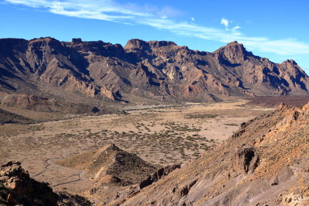 istock Teide National Park on Tenerife, with lava fields and the Teide volcano 1406194352