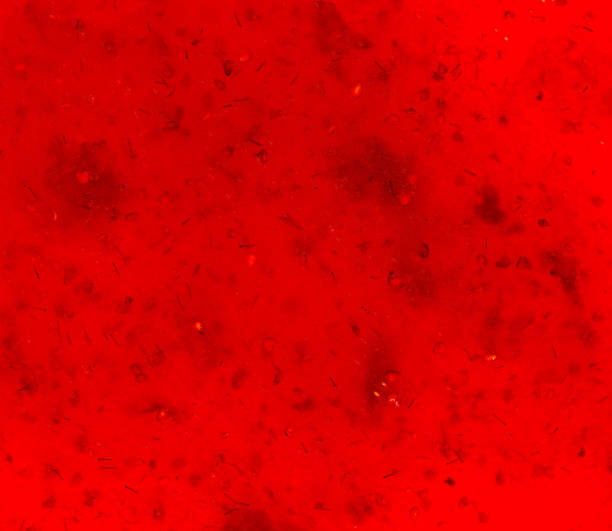 Strawberry jam background. Red berry confiture. Top view.