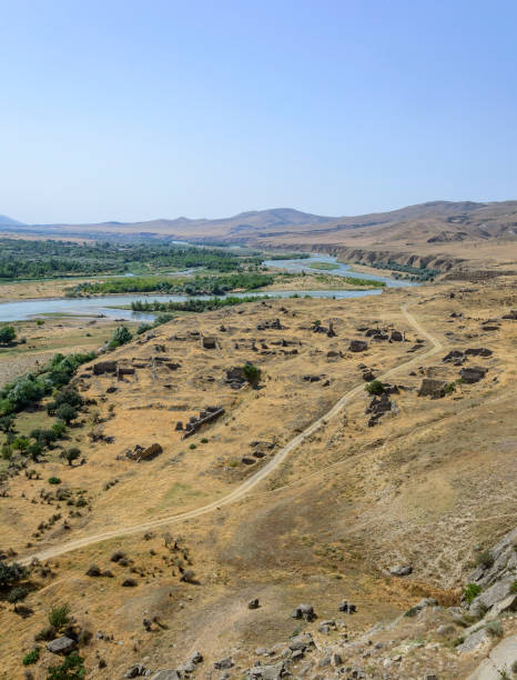 istock View of Mtkvari river from Cave City at Uplistsikhe. 1406203941