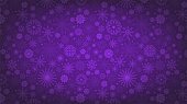 istock Snowy purple background. Christmas winter design. Falling snowflakes, abstract landscape 1406206856