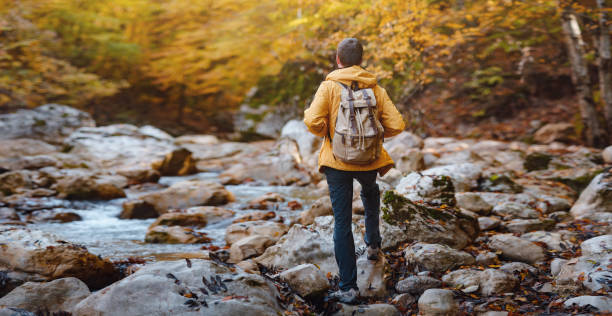 istock Travel and road trip concept at autumn. 1406207033