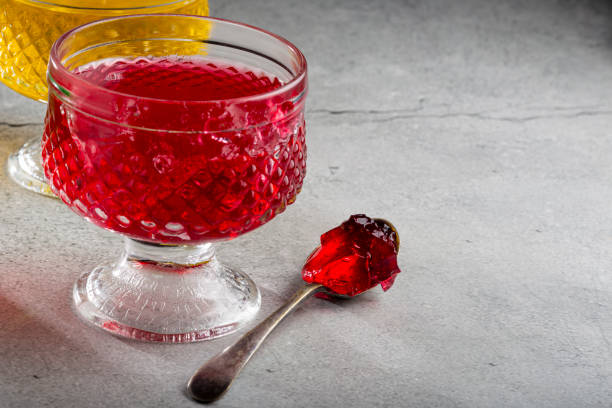 istock Fruit gelatin in the glass bowl. 1406212207