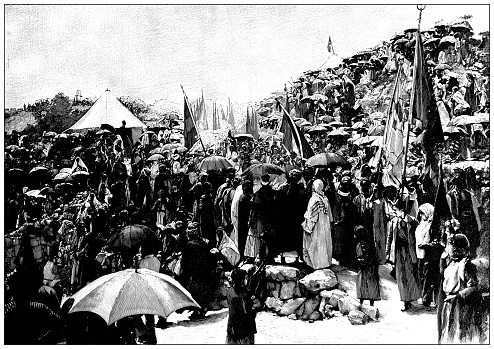 Antique illustration: Damascus, Celebration