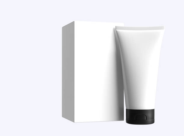 istock Blank  packaging cosmetic tube and box isolated on white 1406215671