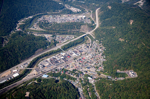 Aerial view of Williamson West Virginia photograph taken Sept 2007