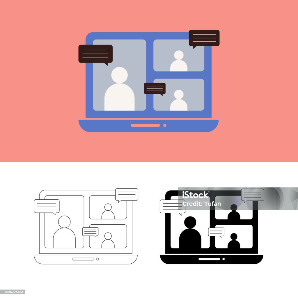 Zoom Meeting Icon Stock Illustration - Download Image Now - Business