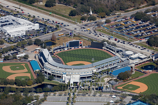 Aerial view of George M Steinbrenner Field Tampa Florida photograph taken Feb 2021