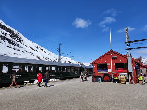 Myrdal, Norway: 3 May 2022 - Train to Flam