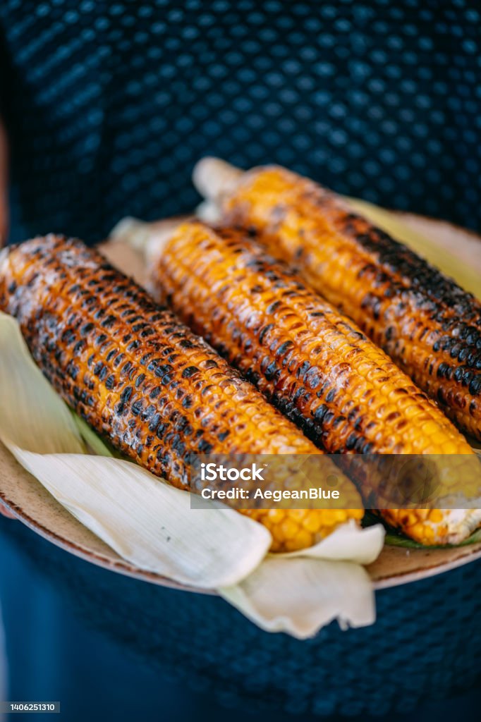 Grilled Corn Corn Stock Photo