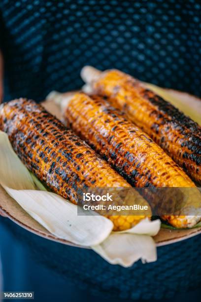 Grilled Corn Stock Photo - Download Image Now - Corn, Corn - Crop, Adventure