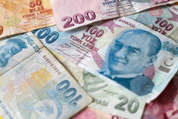 istock Turkish currency called Lira background. 1406252436