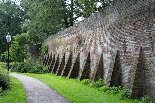 City wall of the medieval town of Amersfoort in the Netherlands.