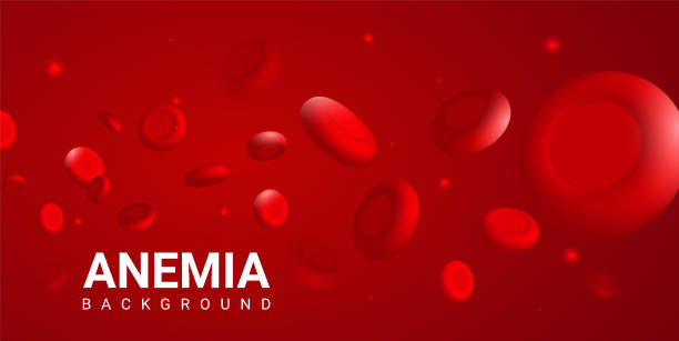 hematologia komórek tła niedokrwistości krwi czerwony szablon. baner medycyny hemoglobiny we krwi na anemię - human cardiovascular system blood human blood vessel platelet stock illustrations