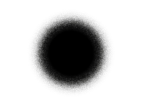 Dotwork stain circle grain noise spray dot abstract pattern black round vector stipple halftone noise circle.