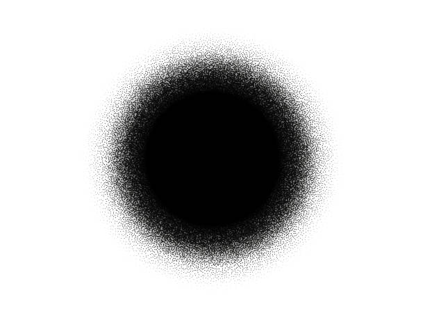 Dotwork stain circle grain noise spray dot abstract pattern black round vector stipple halftone noise circle vector art illustration