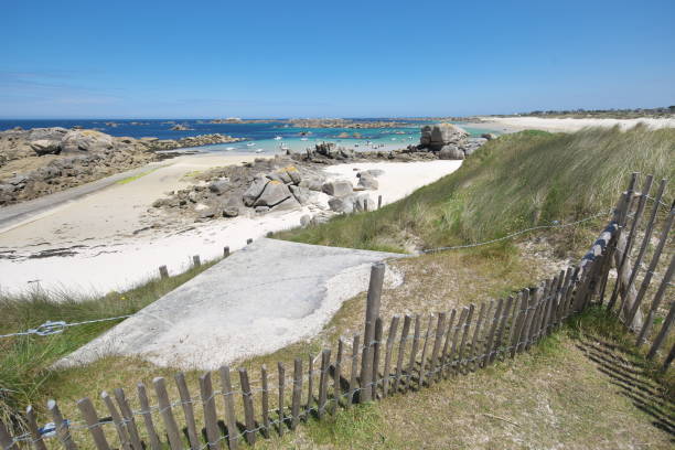 istock Dune foot protection barriers in Meneham; Brittany 1406260838
